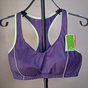 Moving Comfort NWT Vixen C/D Twilight Eggplant Colored Sports Bra; Size XL